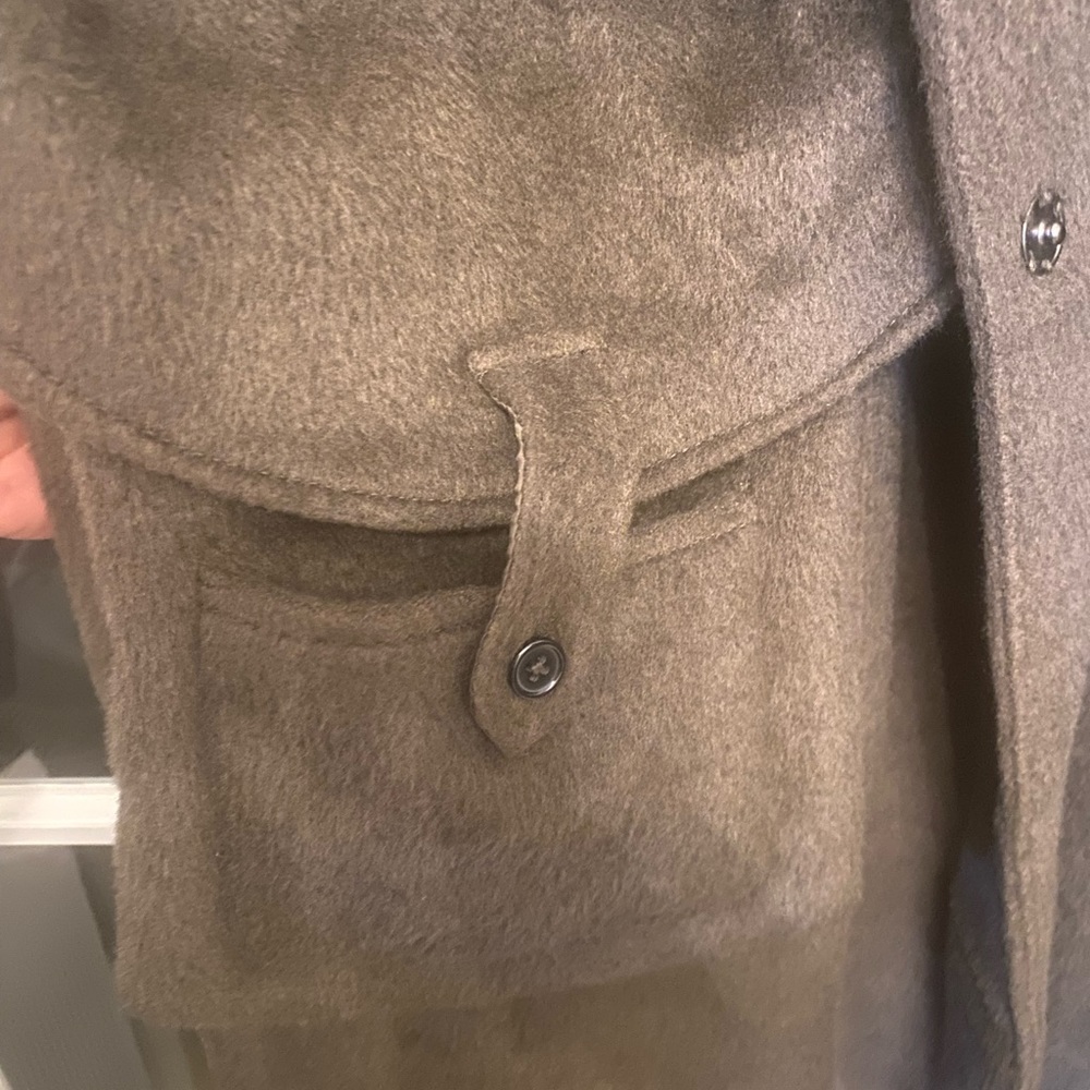 NEW ASOS Curve Oversized Mohair-like Maxi Trench Coat with Cargo Pockets - Picture 3 of 6